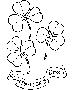 Coloring pages Shamrocks for St. Patrick´s Day