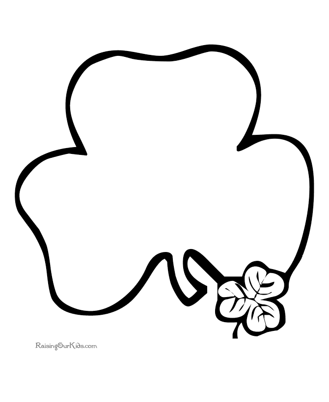 Download Free Printable Shamrock Coloring Pages - 007