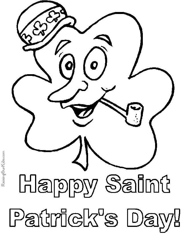 Free printable shamrock to color